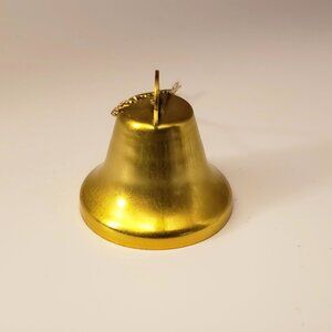 Gold-tone Small Working Bell Christmas Ornament Holiday Decor Door Chime